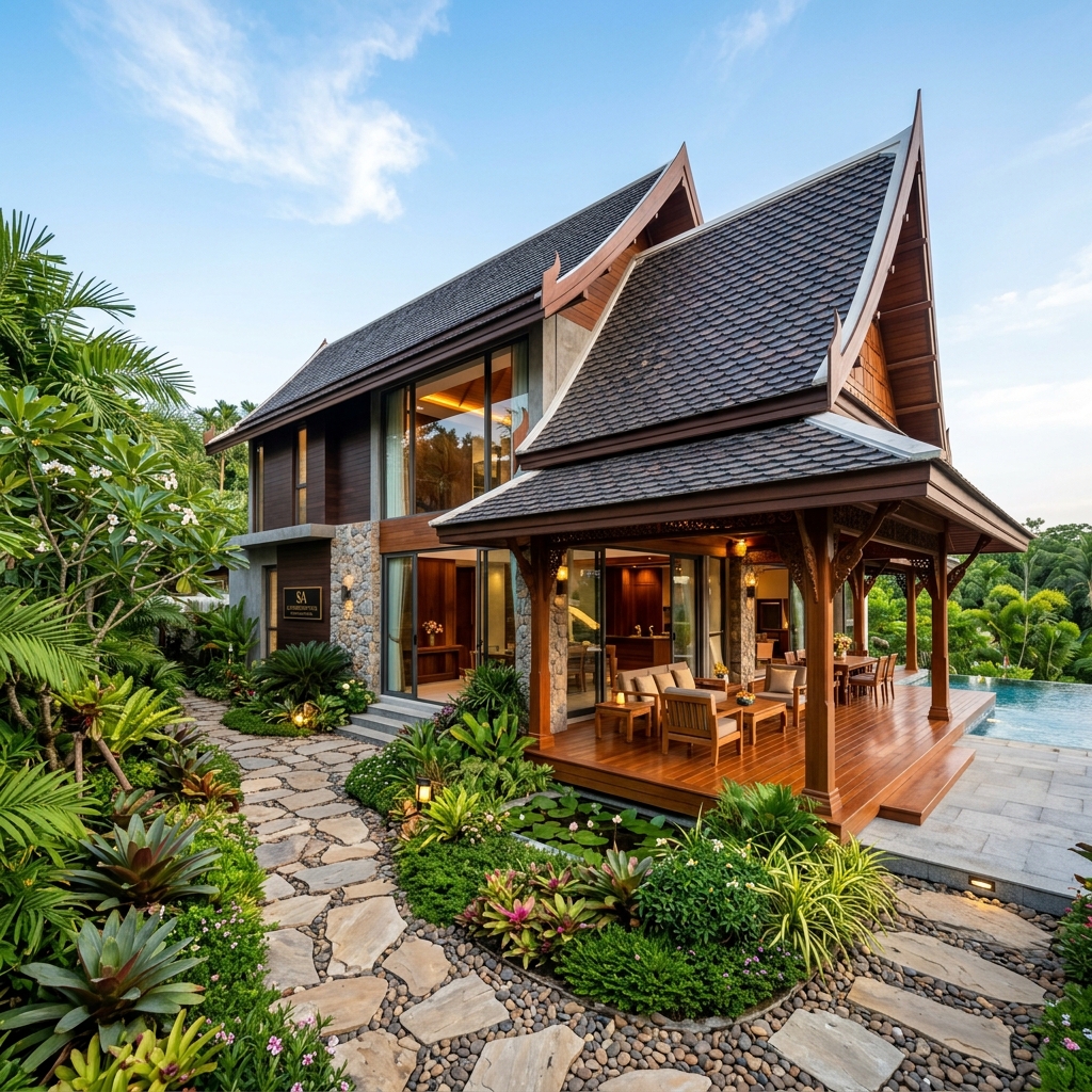 Biệt thự mái thái sang trọng - Anh Đức
