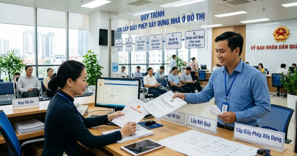 Quy trình xin cấp giấy phép xây dựng nhà ở đô thị nhanh chóng đúng luật